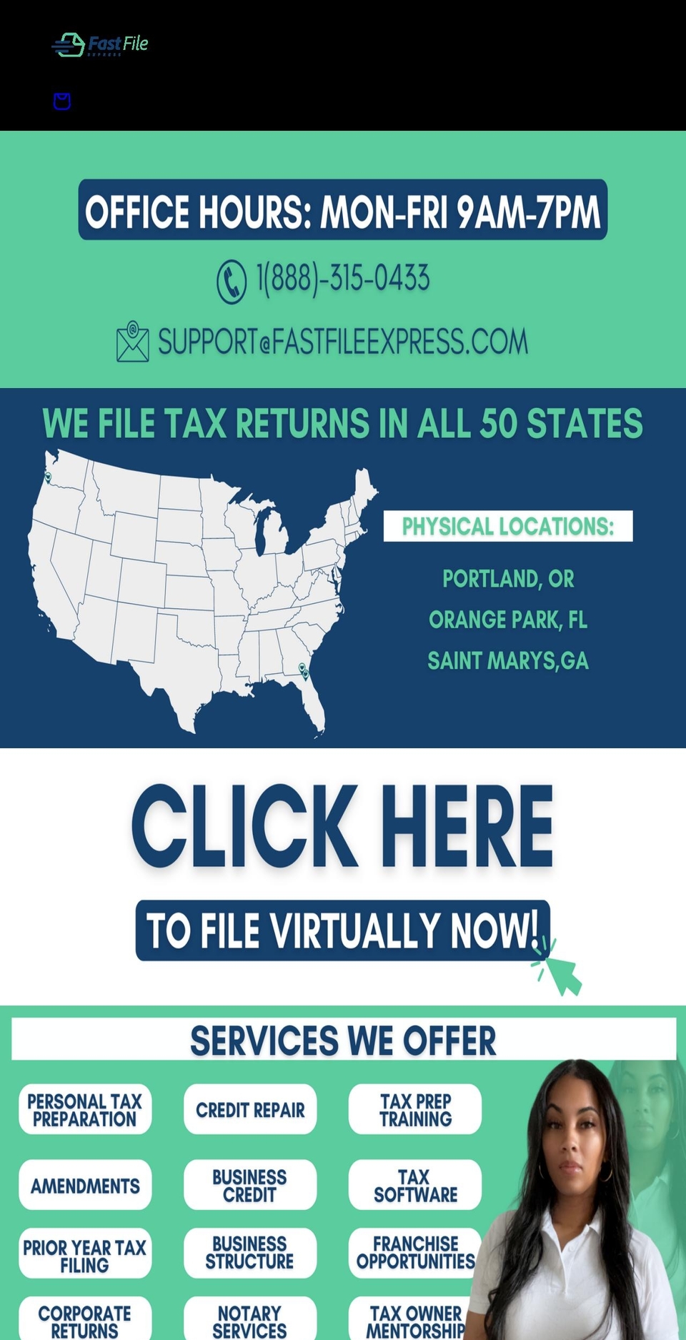 fastfileexpress.com shopify website screenshot