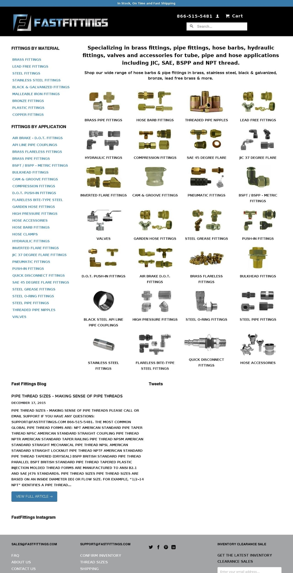 fastfittings.com shopify website screenshot