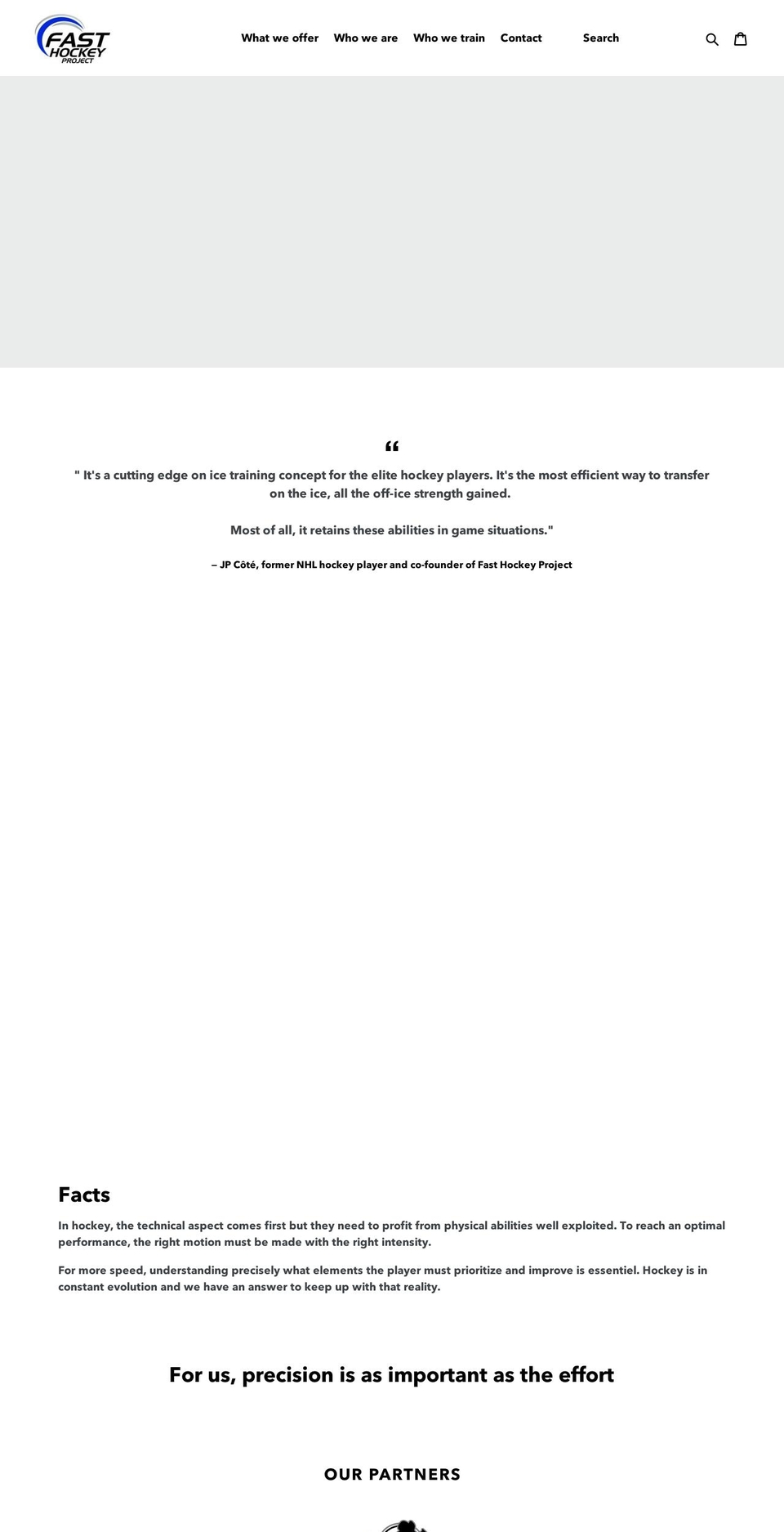 fasthockeyproject.com — Shopify storefront screenshot