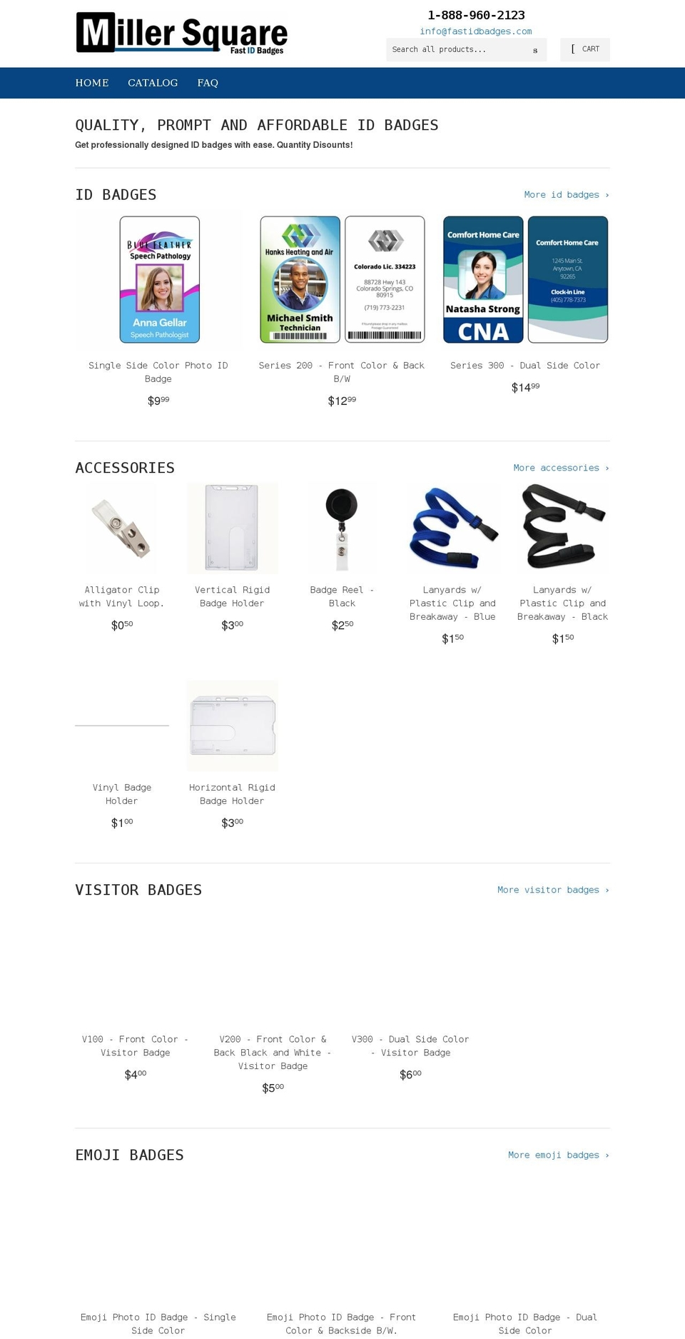 fastidbadges.com shopify website screenshot