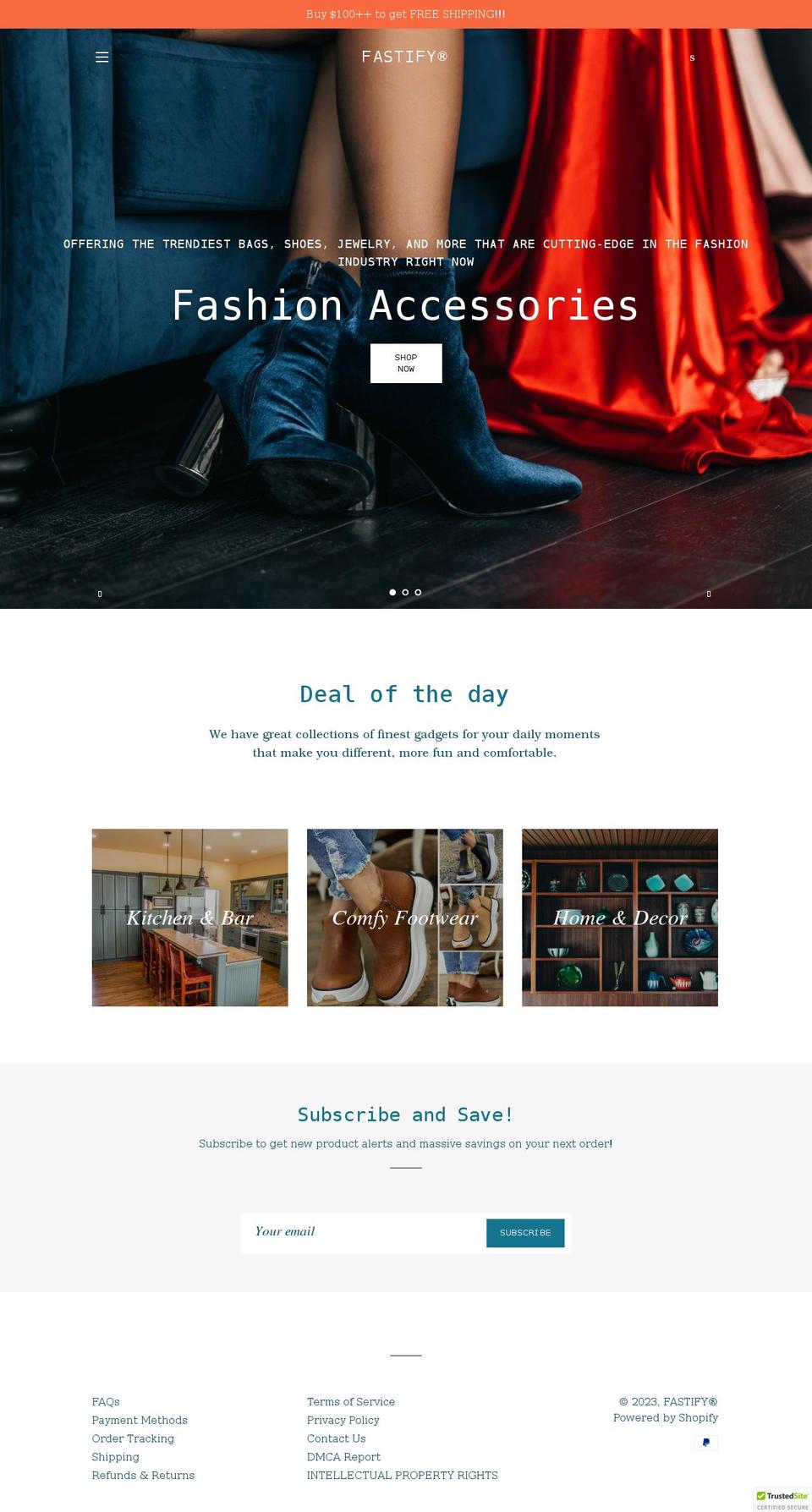 fastify.net shopify website screenshot