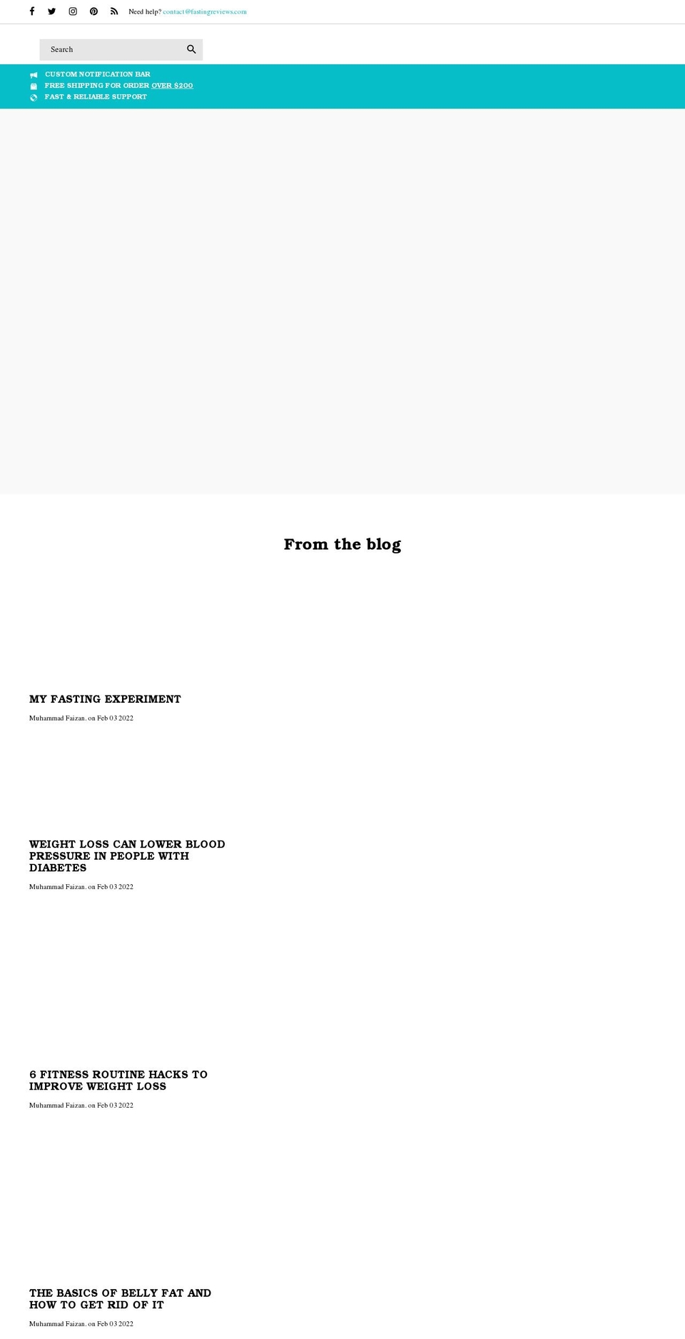fastingreviews.com shopify website screenshot