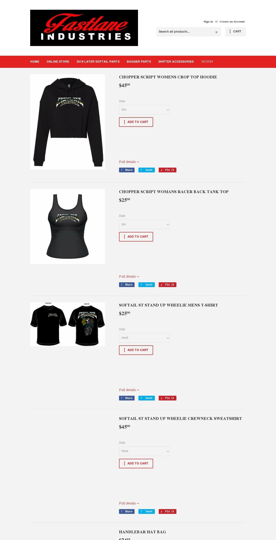 fastlaneindustries.net shopify website screenshot