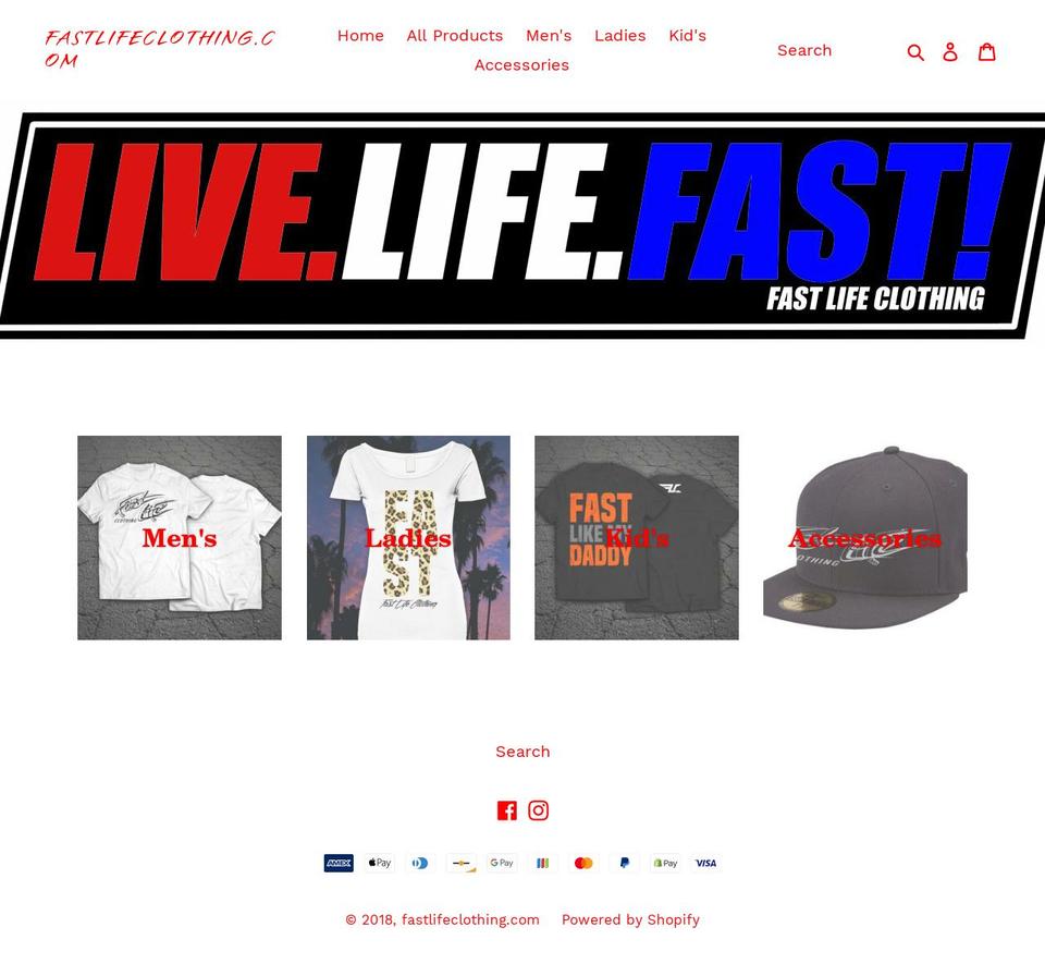 fastlifeclothing.com shopify website screenshot