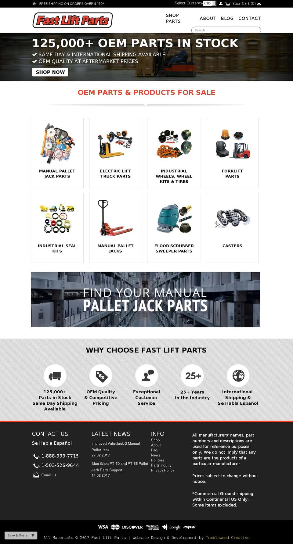 fastliftparts.com shopify website screenshot