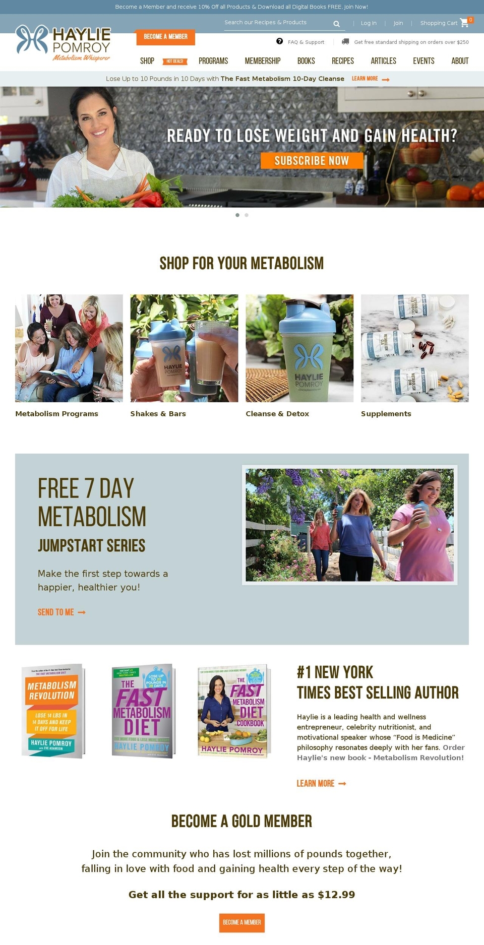 Haylie Pomroy - Production V7 Shopify theme site example fastmetabolismdiet.com