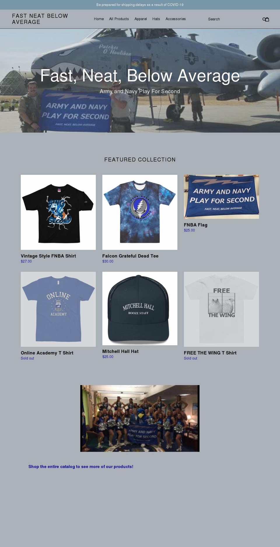 fastneatbelowavg.com — Shopify storefront screenshot