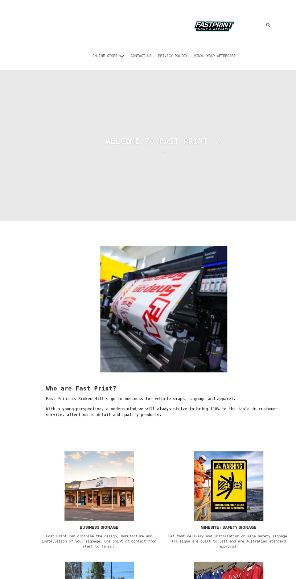 fastprintstudio.com.au shopify website screenshot
