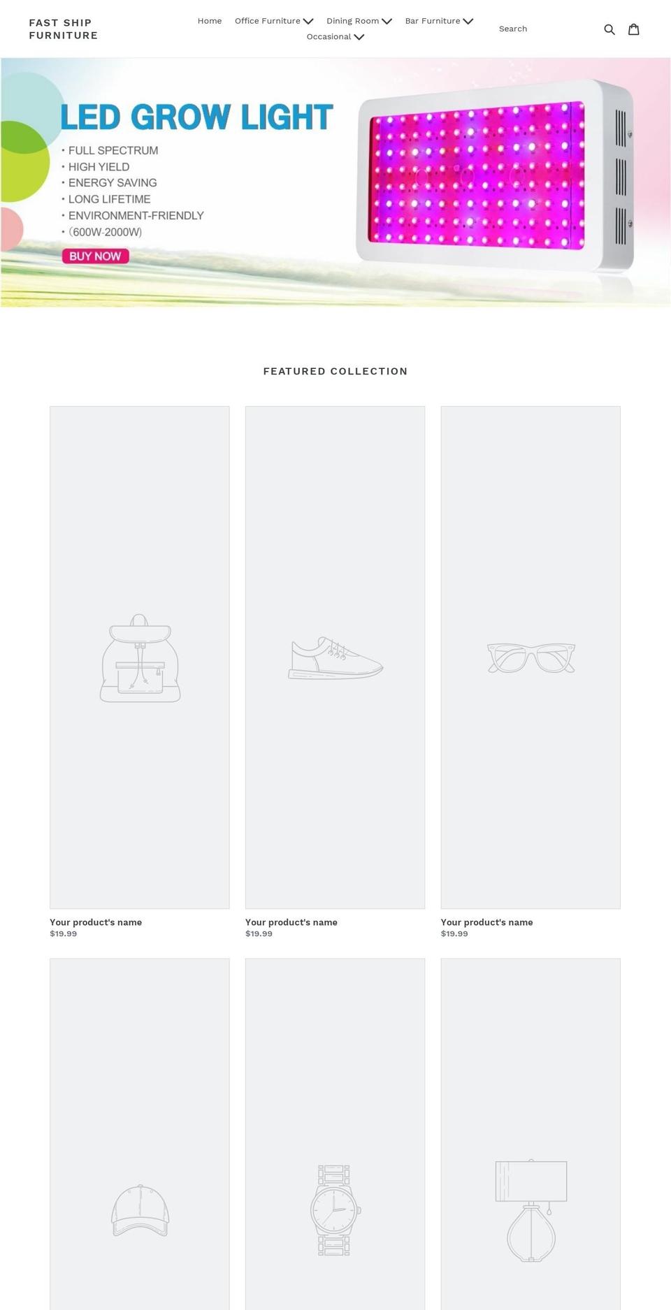 fastshipfurniture.com shopify website screenshot