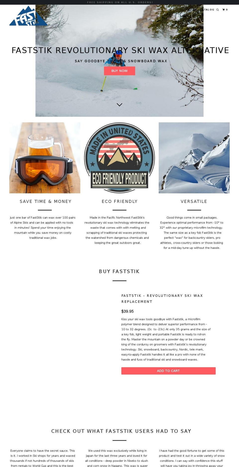 faststik.com shopify website screenshot