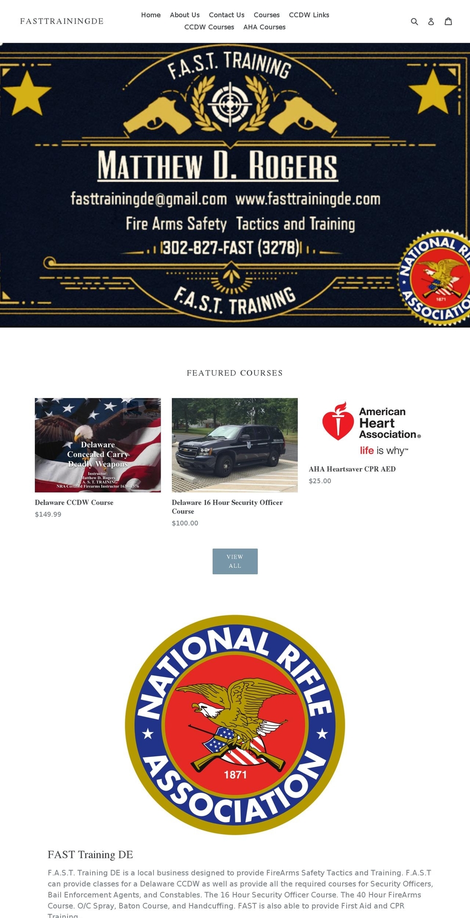 fasttrainingde.com — Shopify storefront screenshot