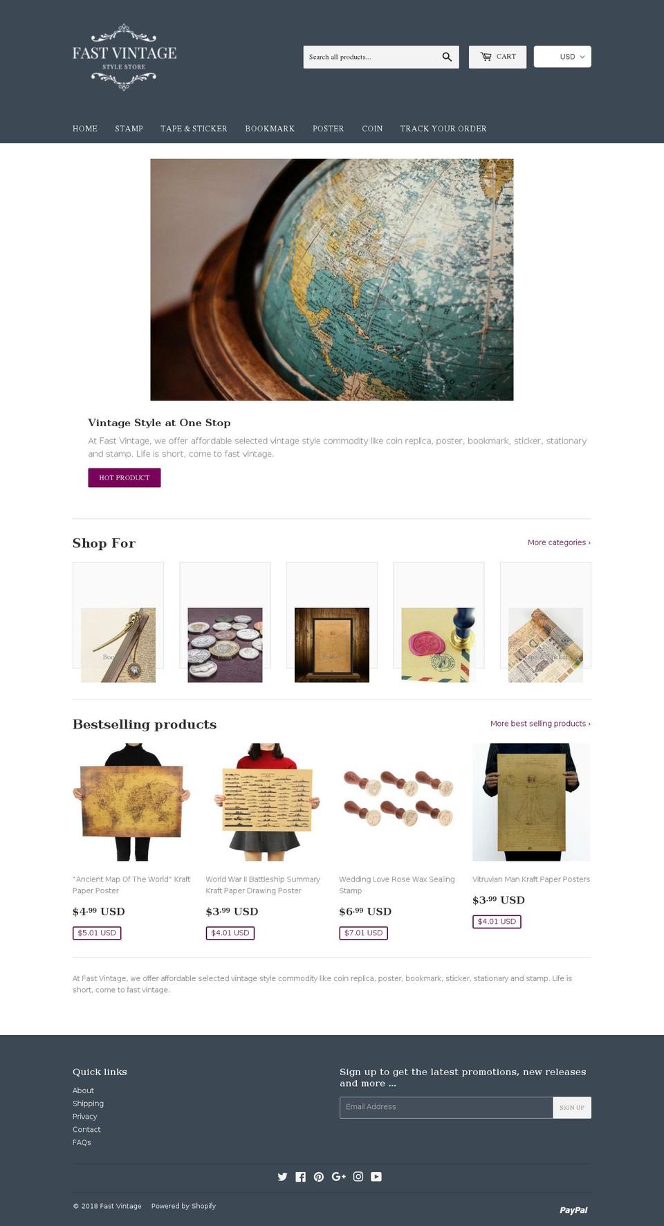 fastvintage.com — Shopify storefront screenshot