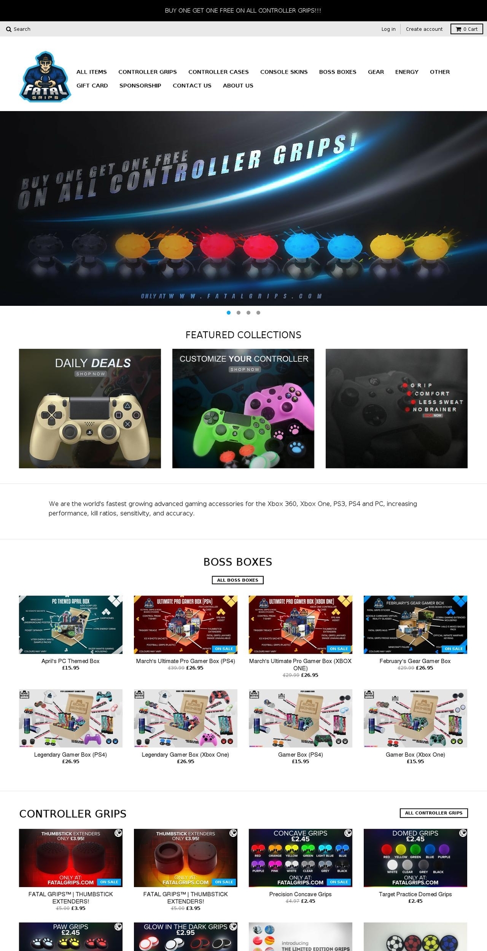 fatalgrips.myshopify.com shopify website screenshot