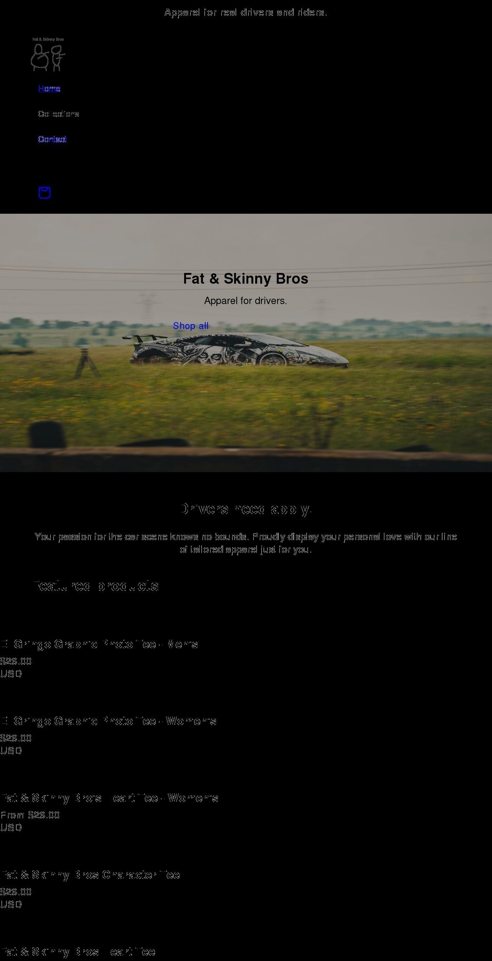 fatandskinnybros.com shopify website screenshot