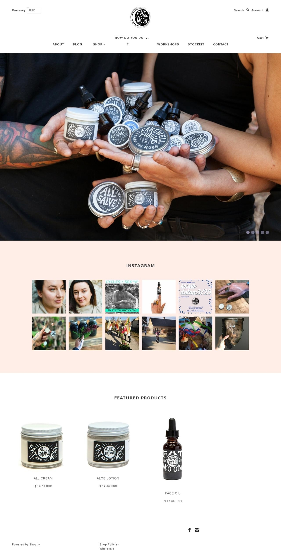 fatandthemoon.com shopify website screenshot