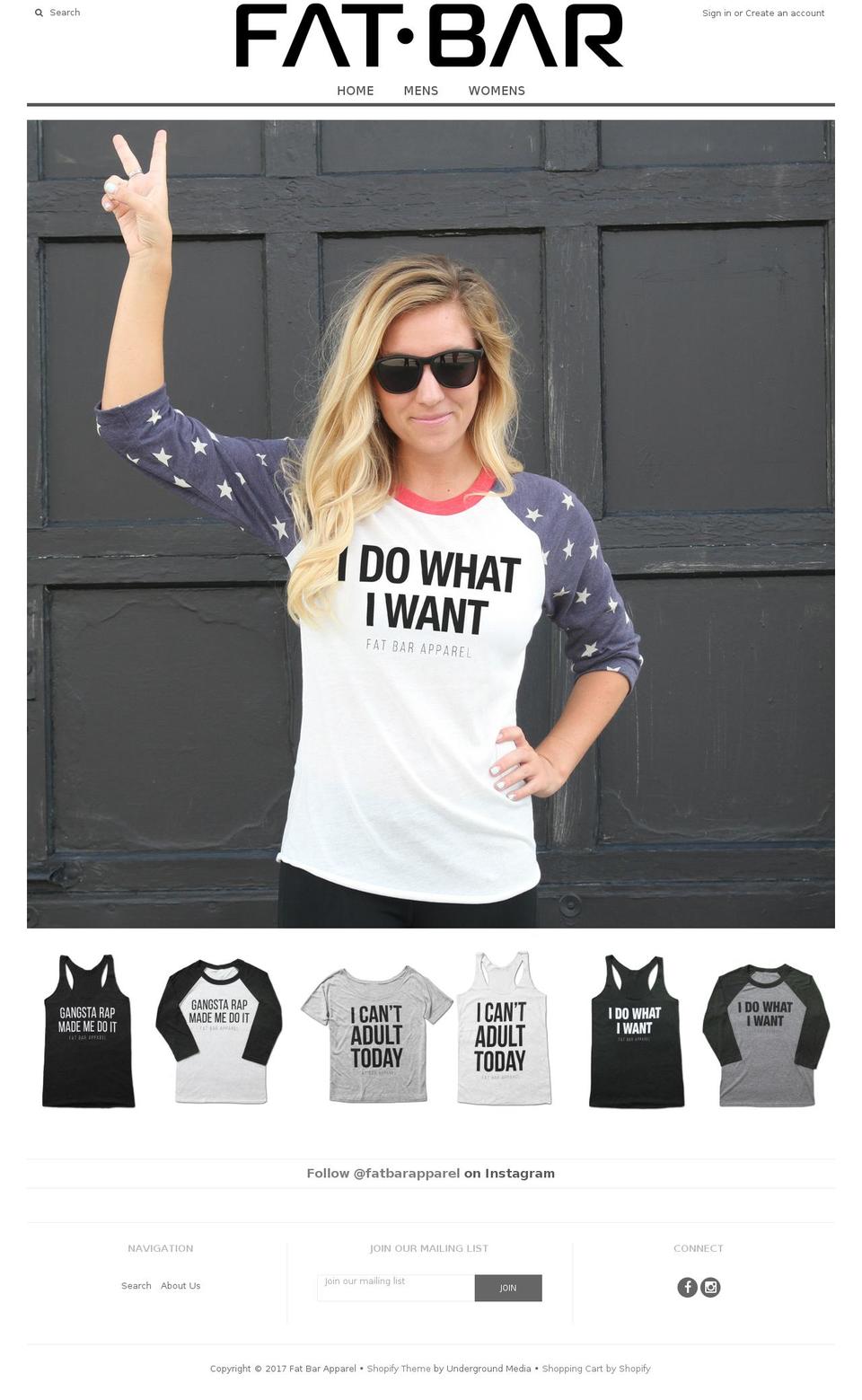 fatbarapparel.com shopify website screenshot