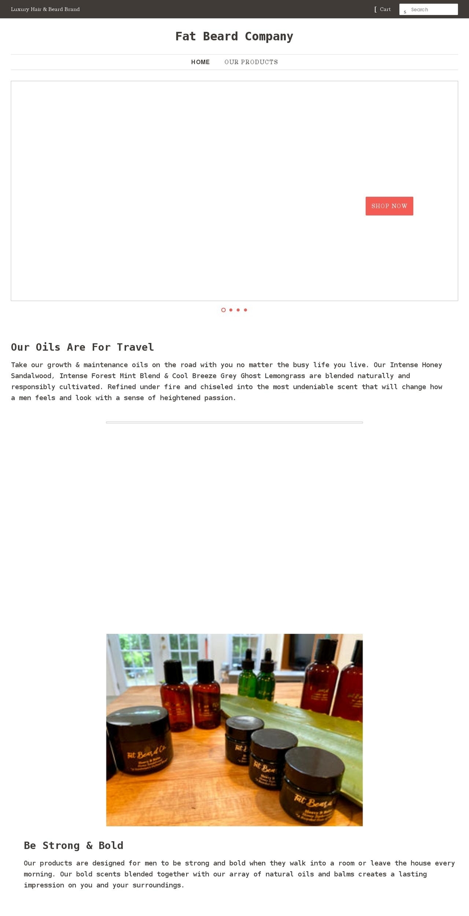 fatbeardcompany.com shopify website screenshot