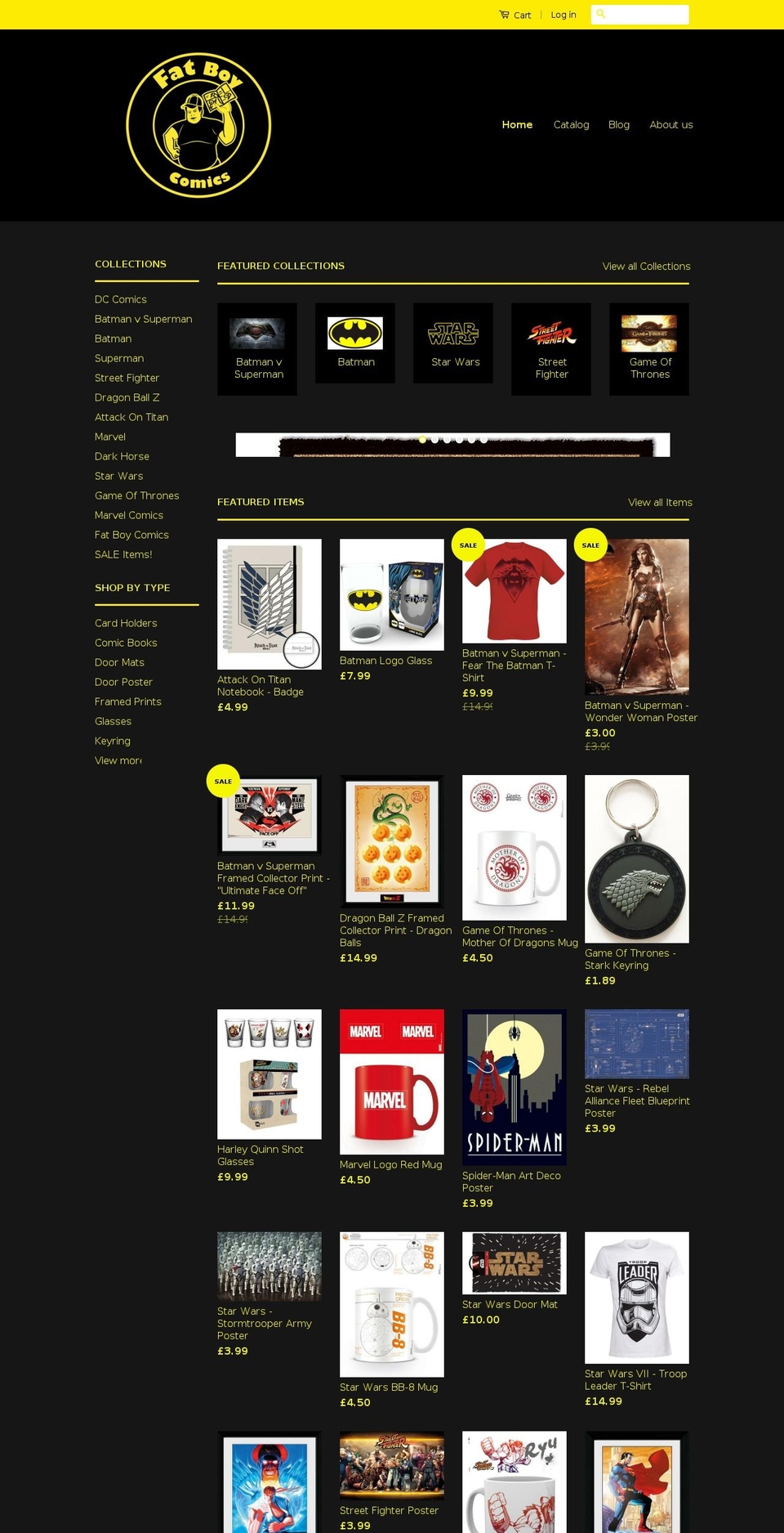 fatboycomics.com shopify website screenshot