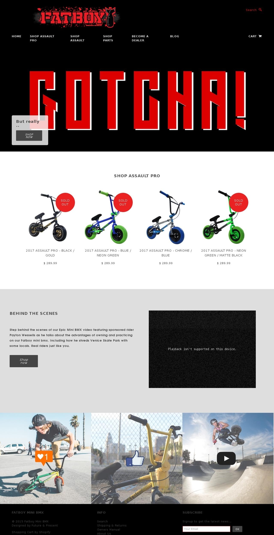 fatboyminibmx.com shopify website screenshot