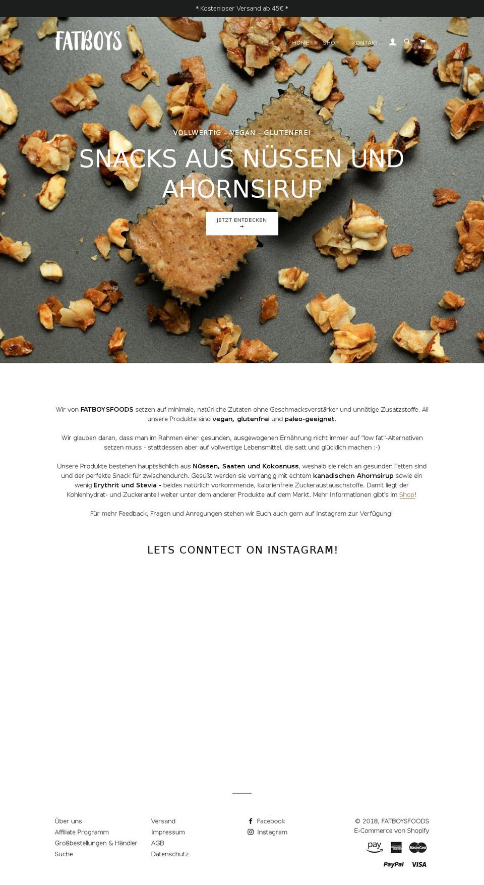 fatboysfoods.com — Shopify storefront screenshot