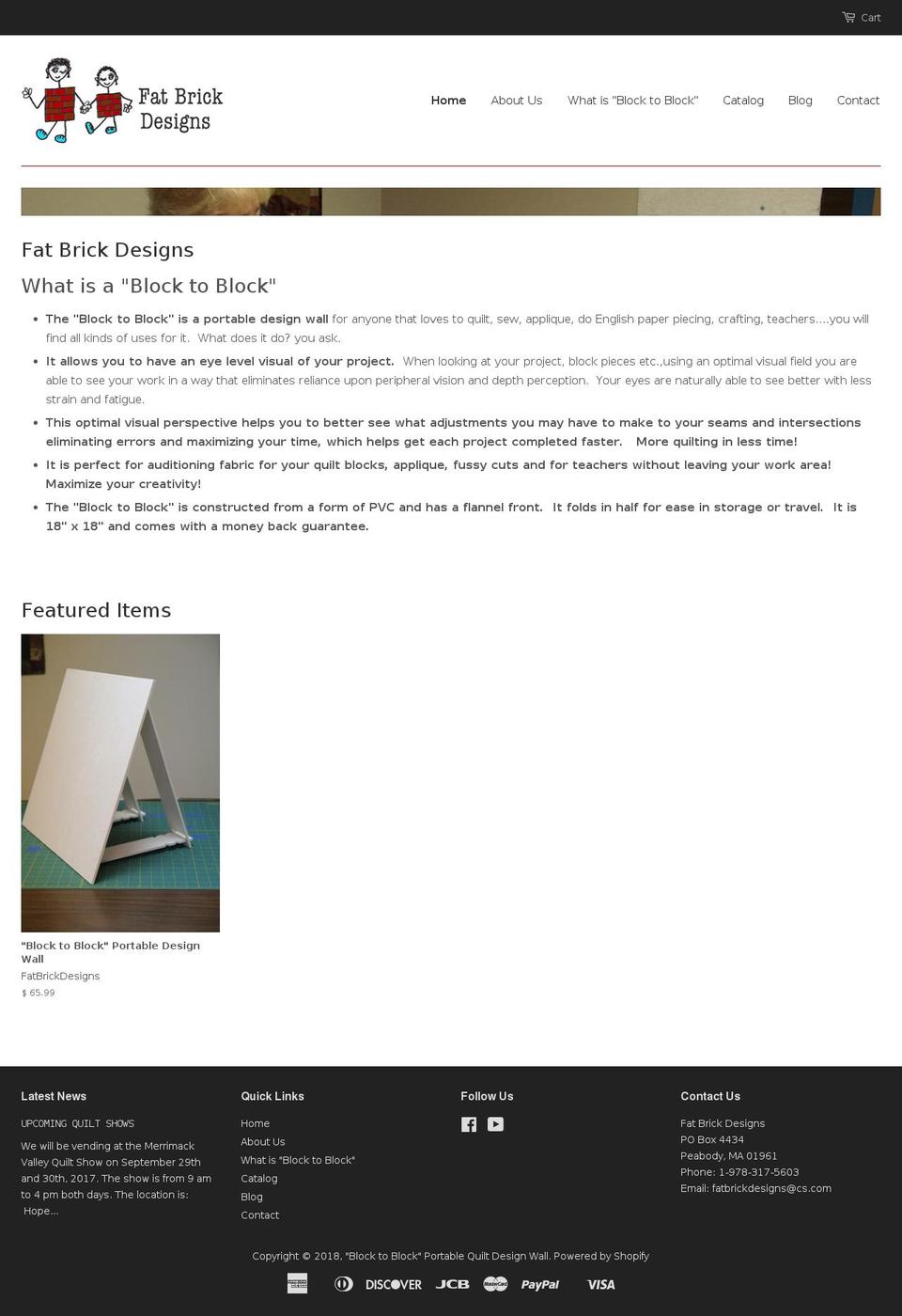 fatbrickdesigns.com — Shopify storefront screenshot