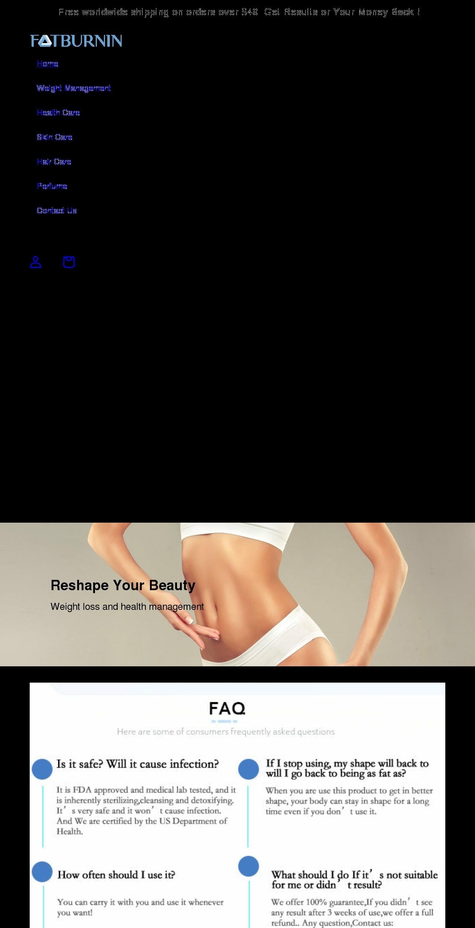 fatburnin.com shopify website screenshot