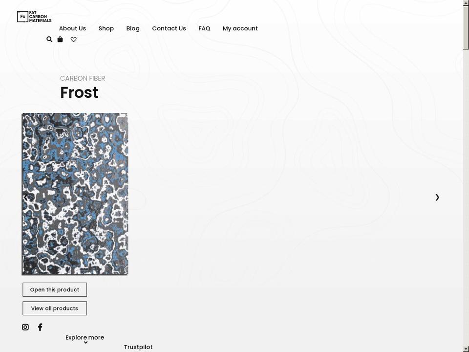 fatcarbonmaterials.com — Shopify storefront screenshot