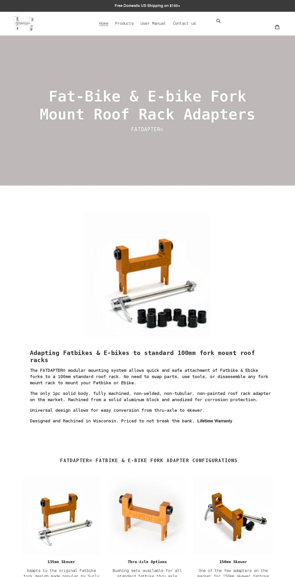 fatdapter.com shopify website screenshot