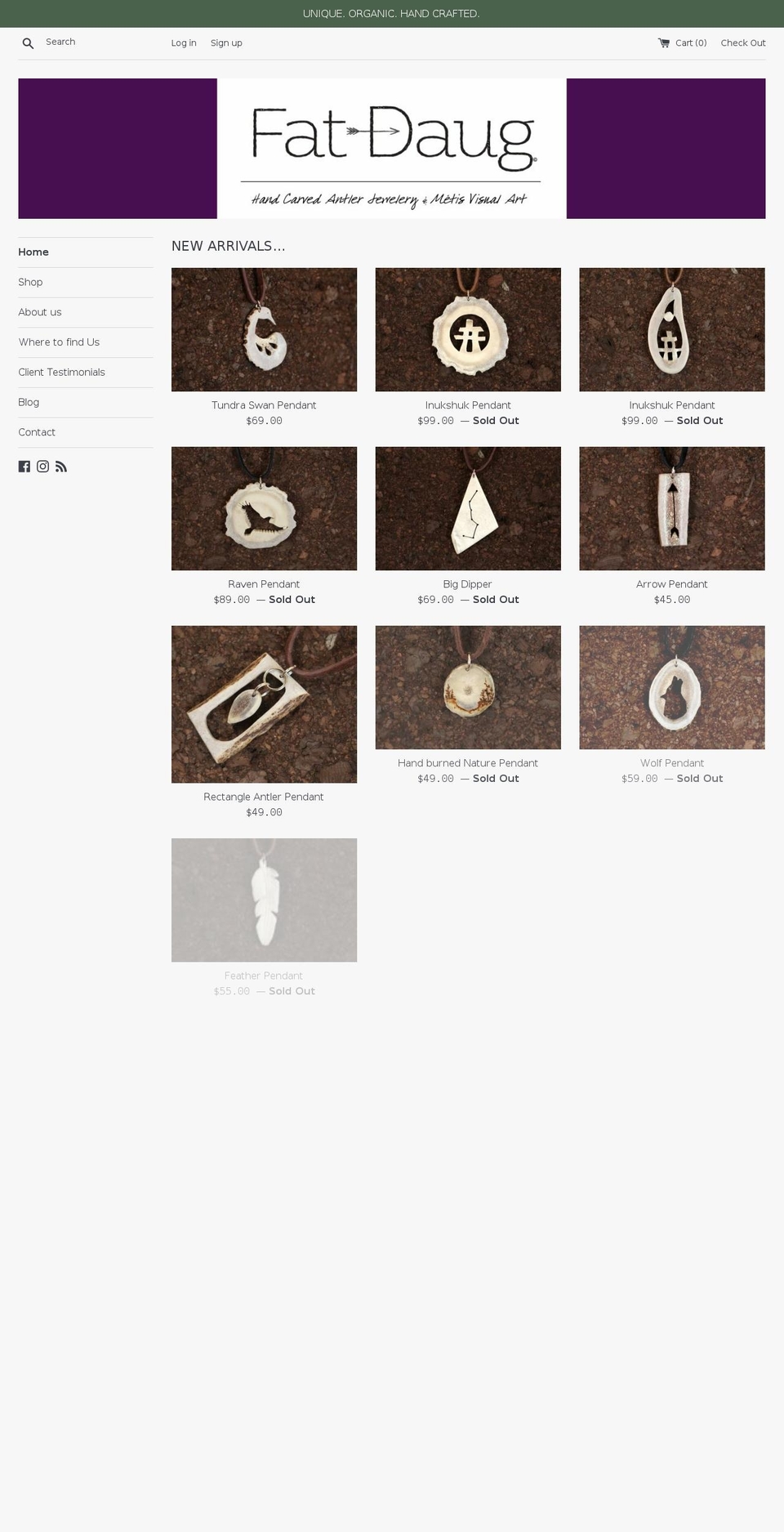 fatdaug.com — Shopify storefront screenshot
