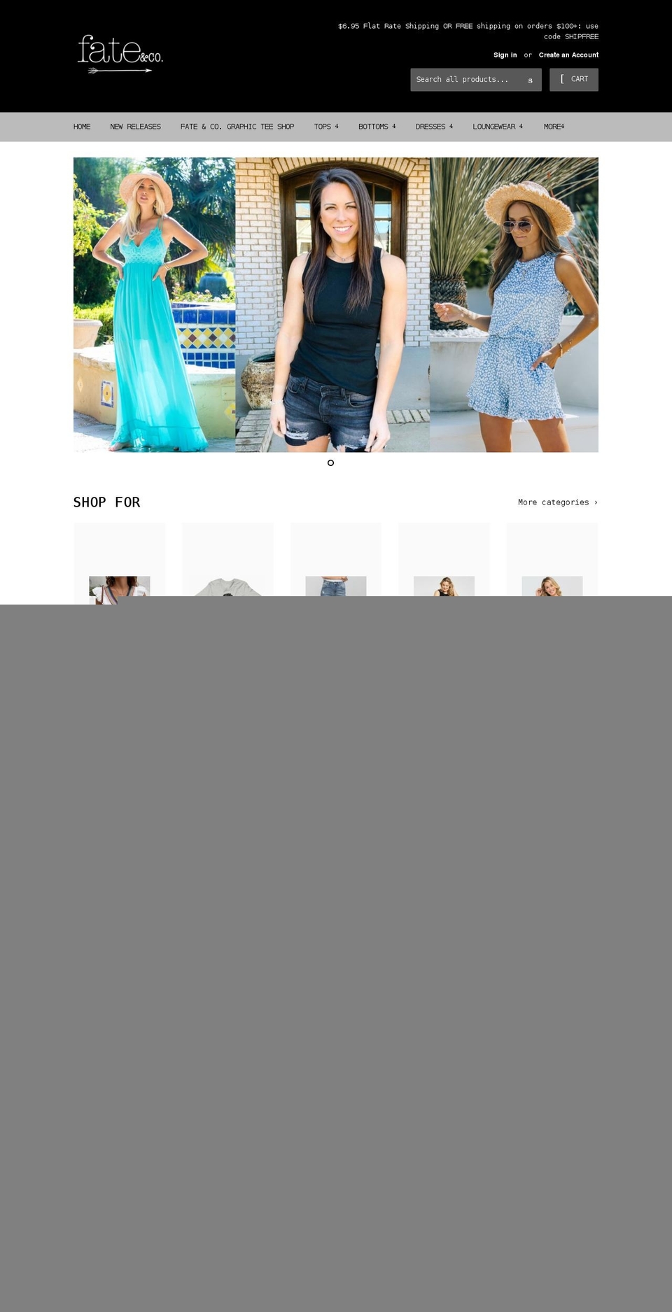 fateandcompany.com shopify website screenshot