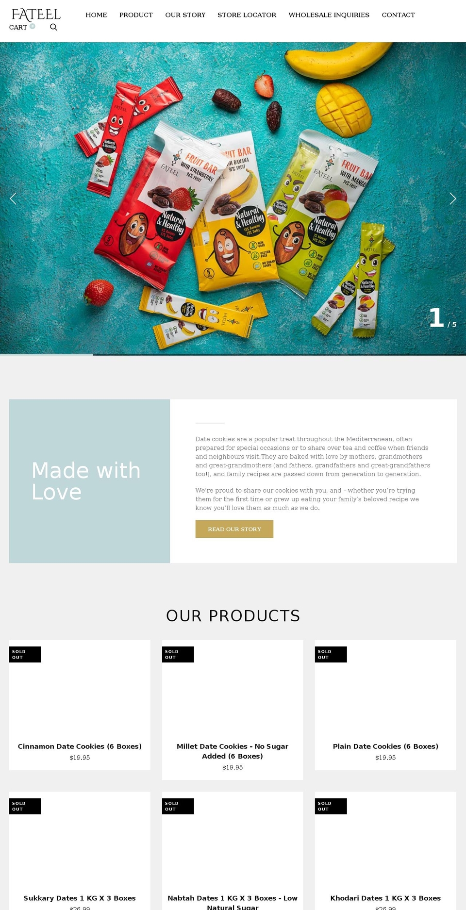 fateel.ca shopify website screenshot