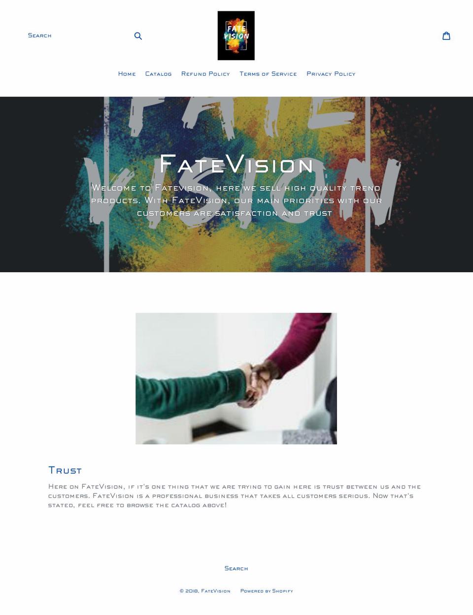 fatevision.com — Shopify storefront screenshot