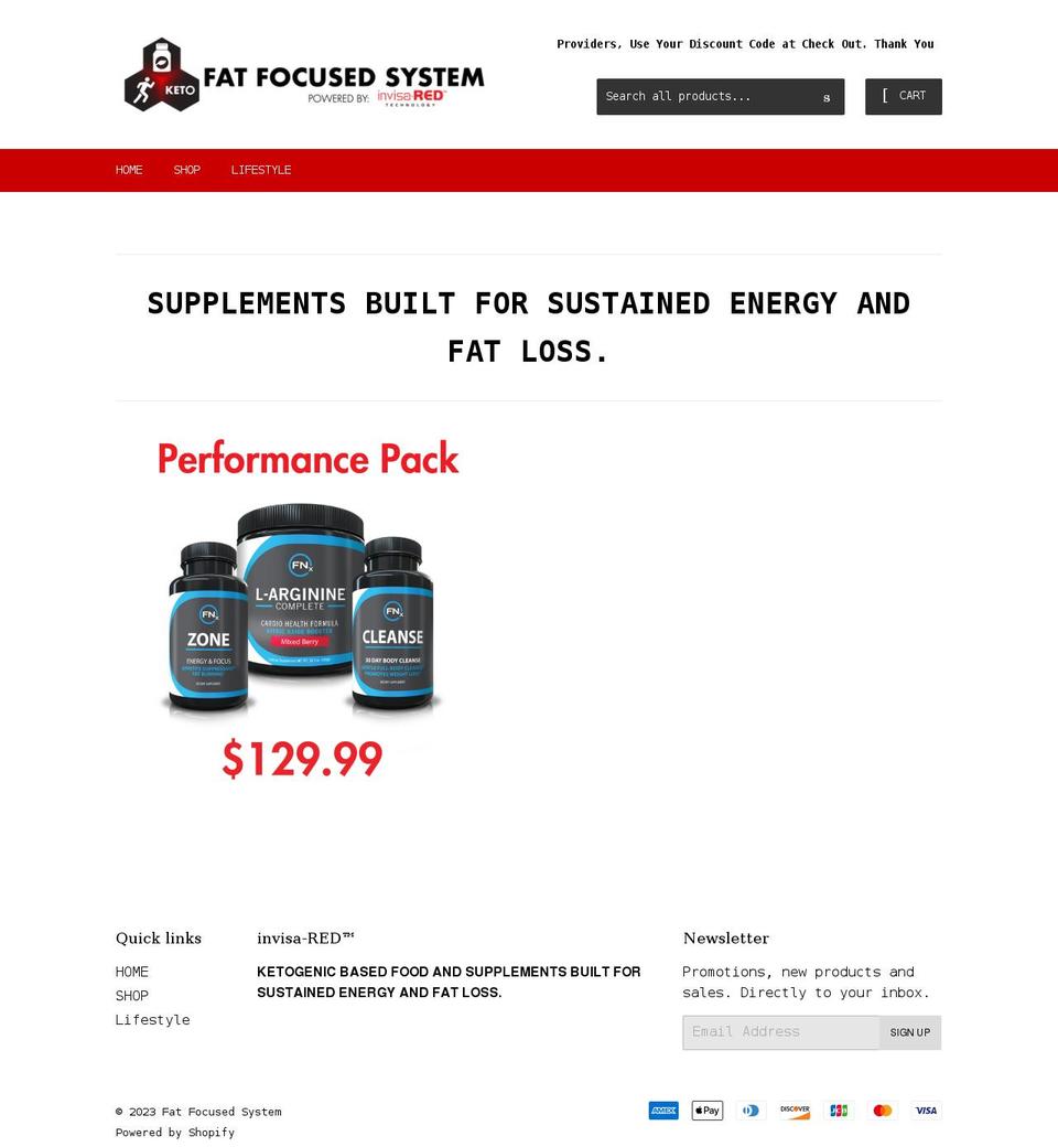 fatfocusedsystem.com shopify website screenshot