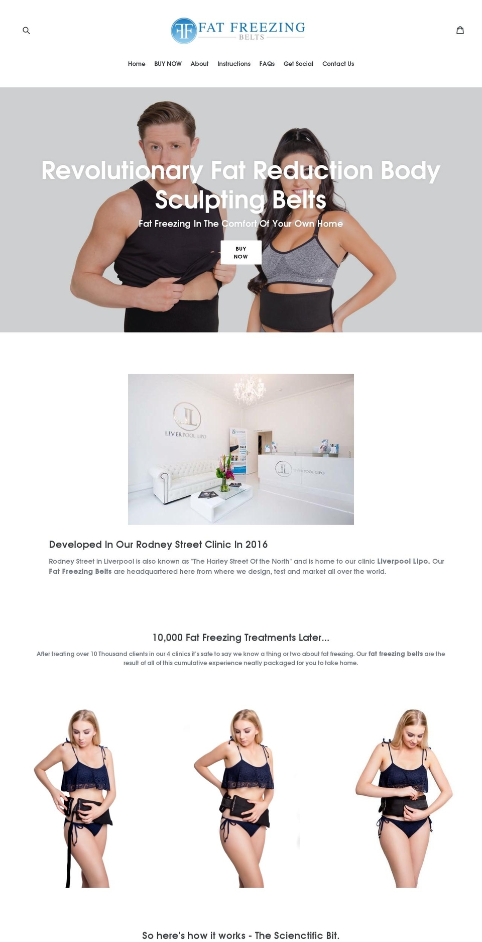 fatfreezingbelts.com shopify website screenshot