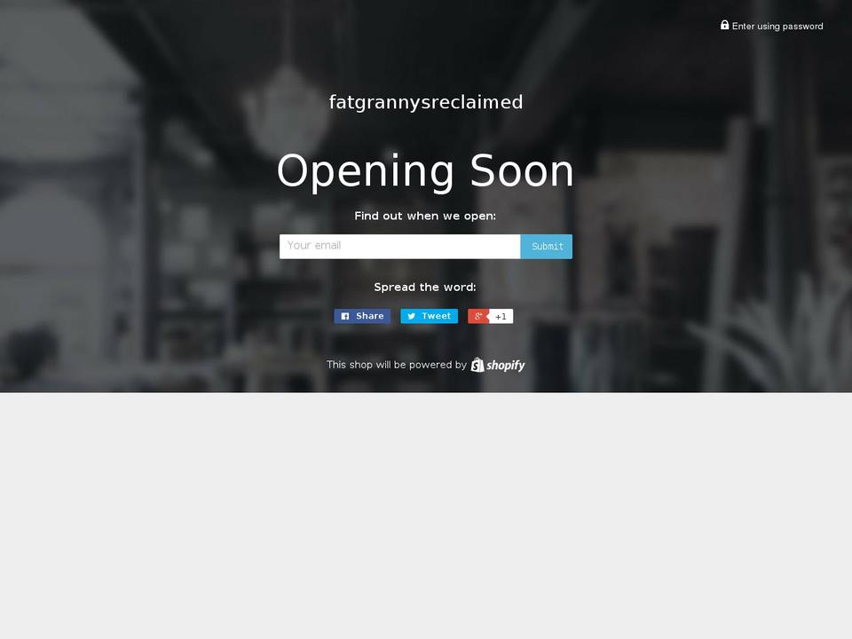 fatgrannysreclaimed.com — Shopify storefront screenshot