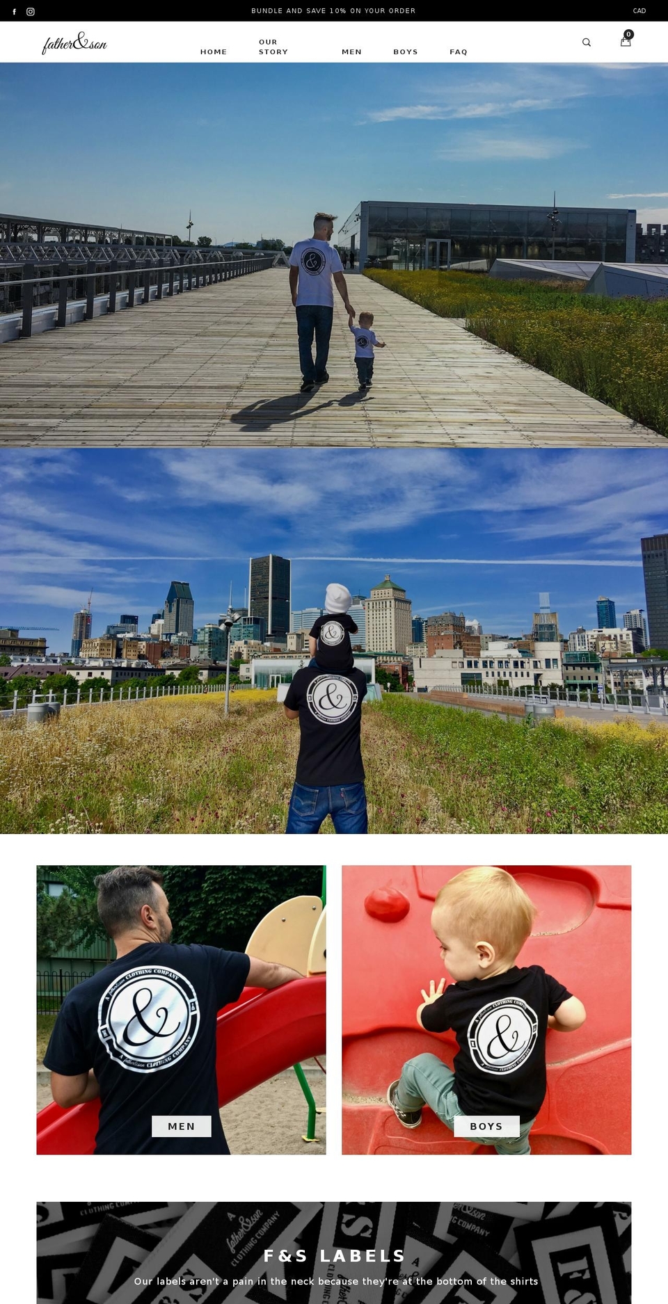 fatherandson.co shopify website screenshot