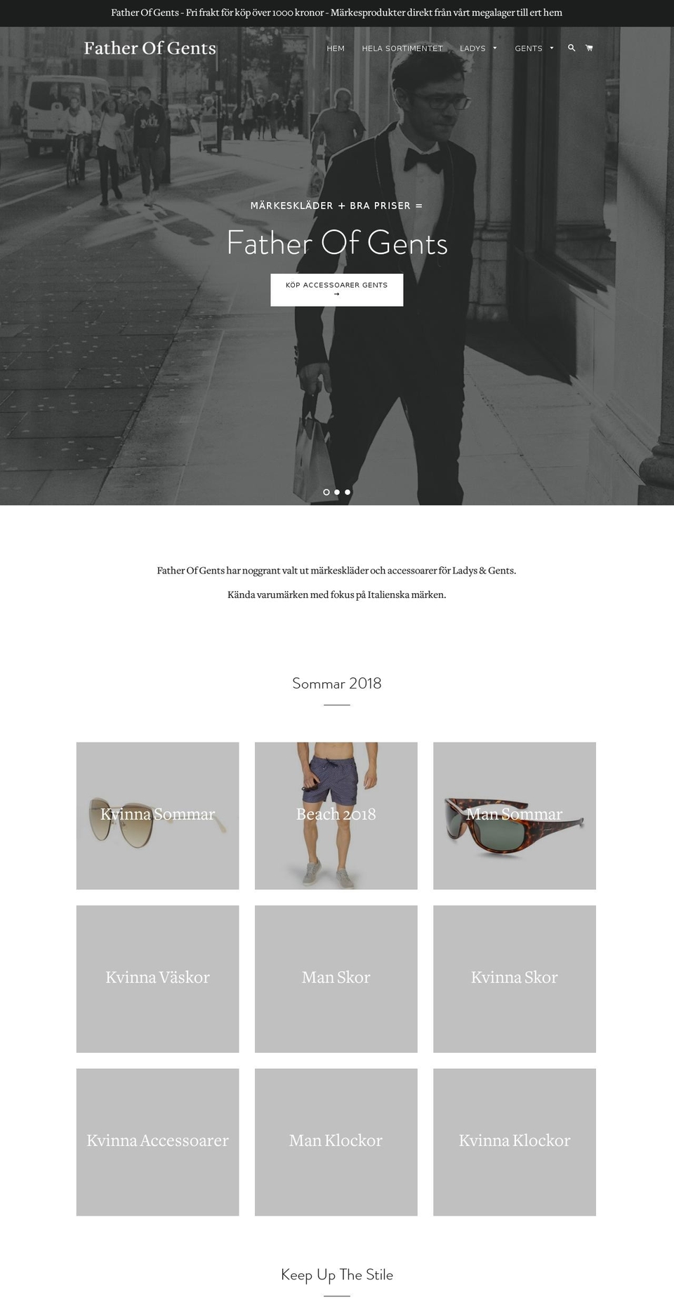 fatherofgents.com — Shopify storefront screenshot