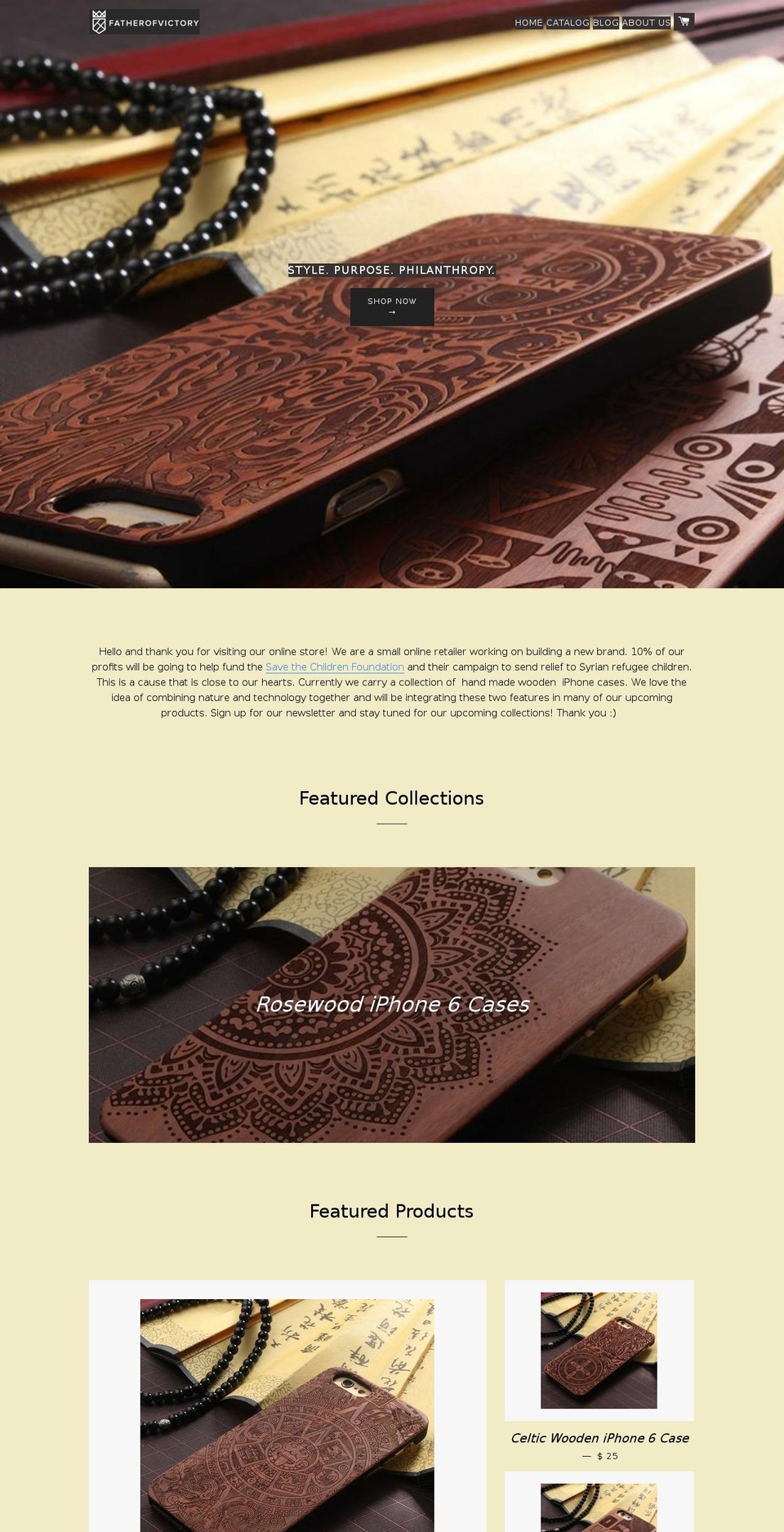 fatherofvictory.com shopify website screenshot