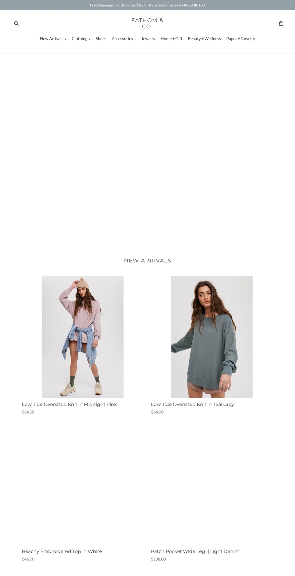 fathomandco.com — Shopify storefront screenshot