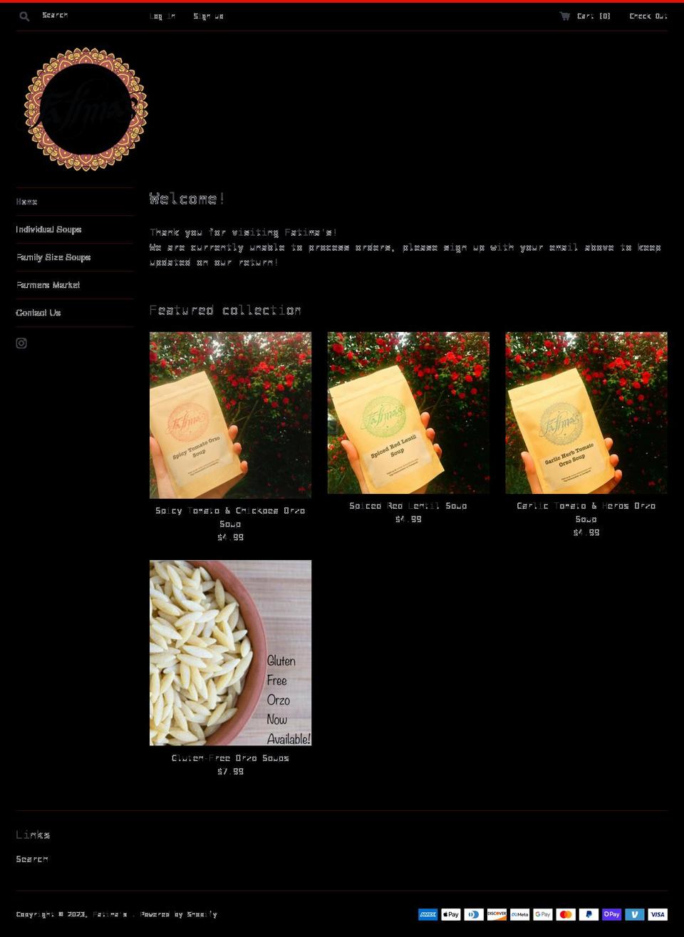 fatimafoodco.com shopify website screenshot