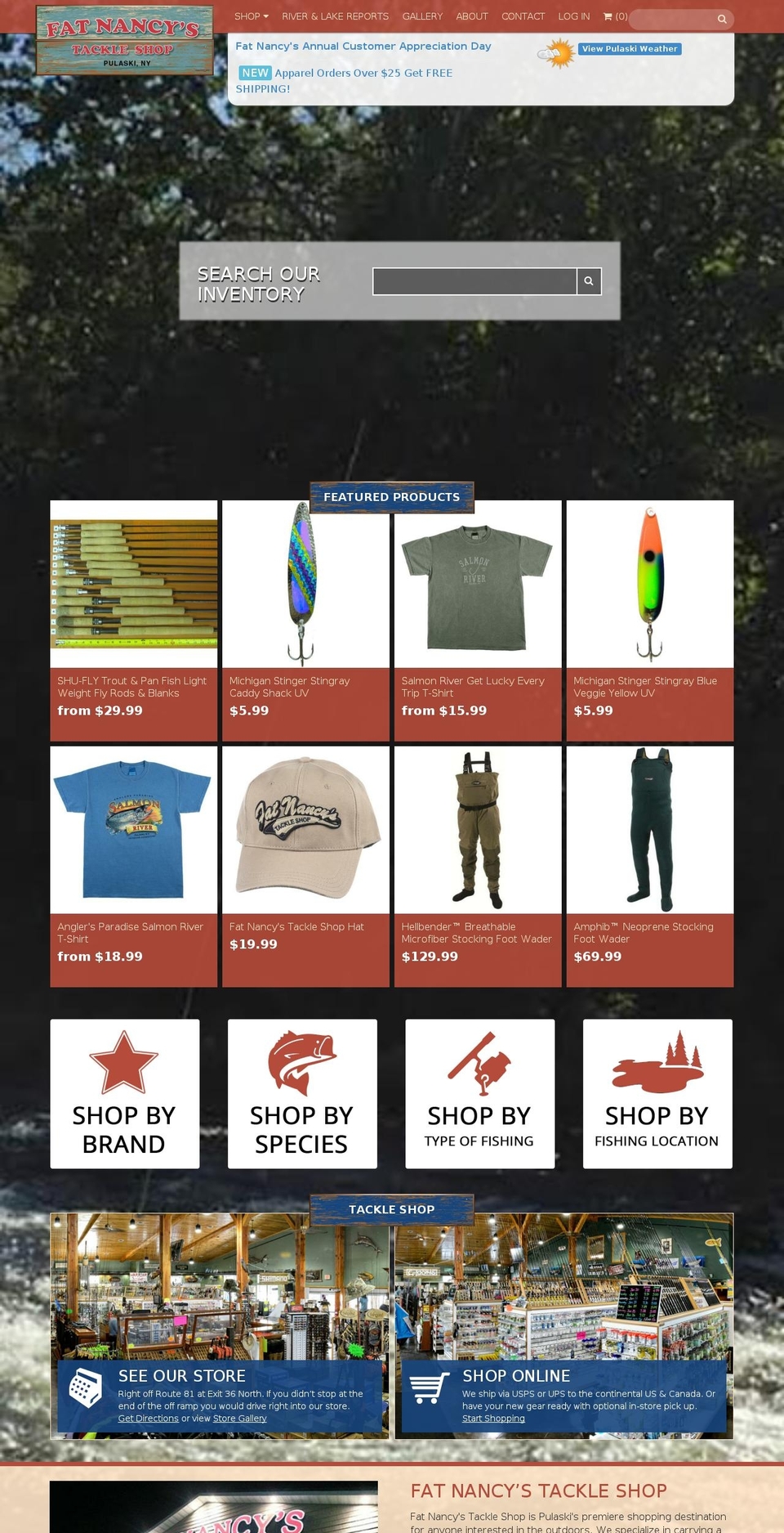 fatnancystackle.com shopify website screenshot