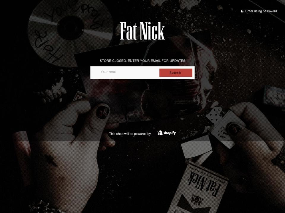 fatnickstore.com shopify website screenshot