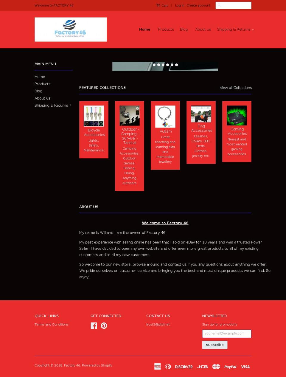 fatory46.com shopify website screenshot
