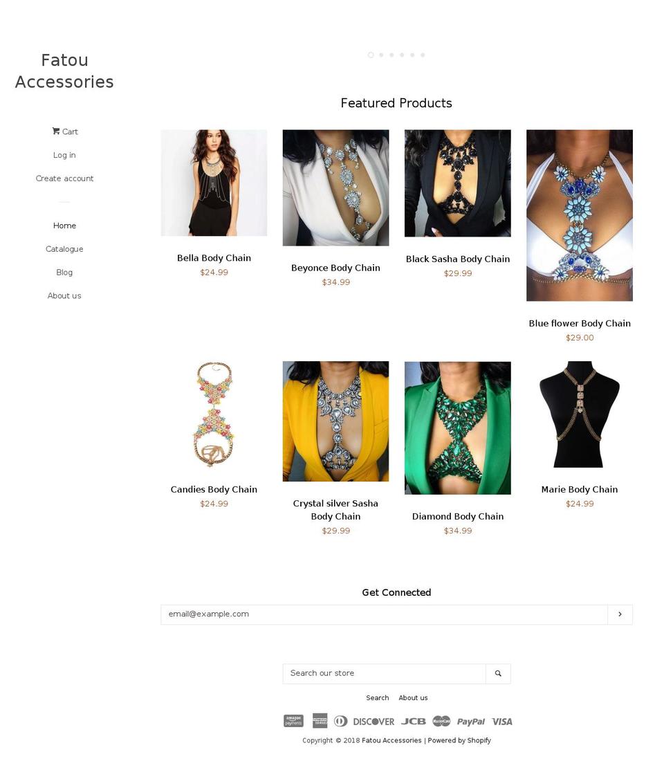 fatouaccessories.com shopify website screenshot