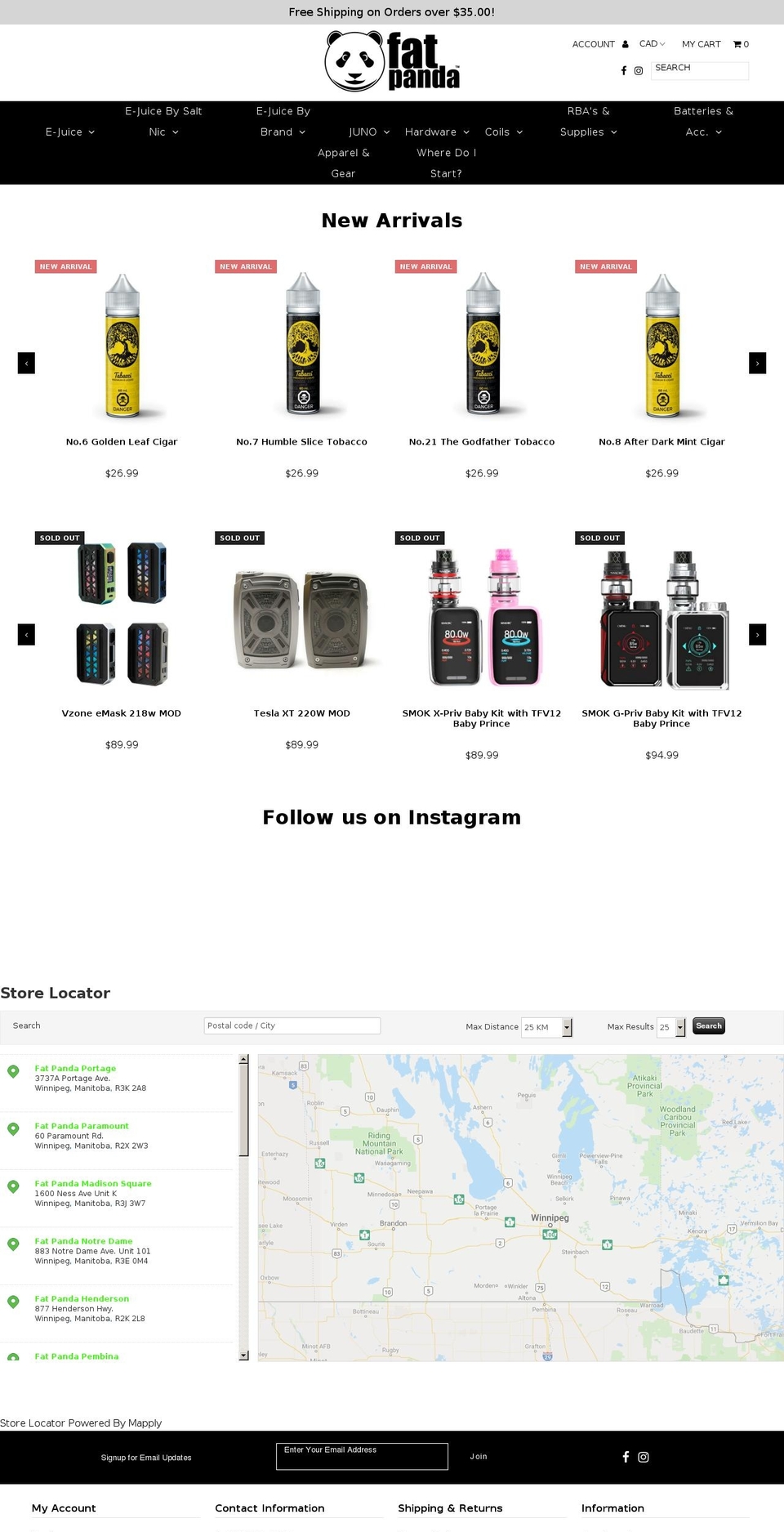 Copy of Fashionopolism Shopify theme site example fatpandavapes.com