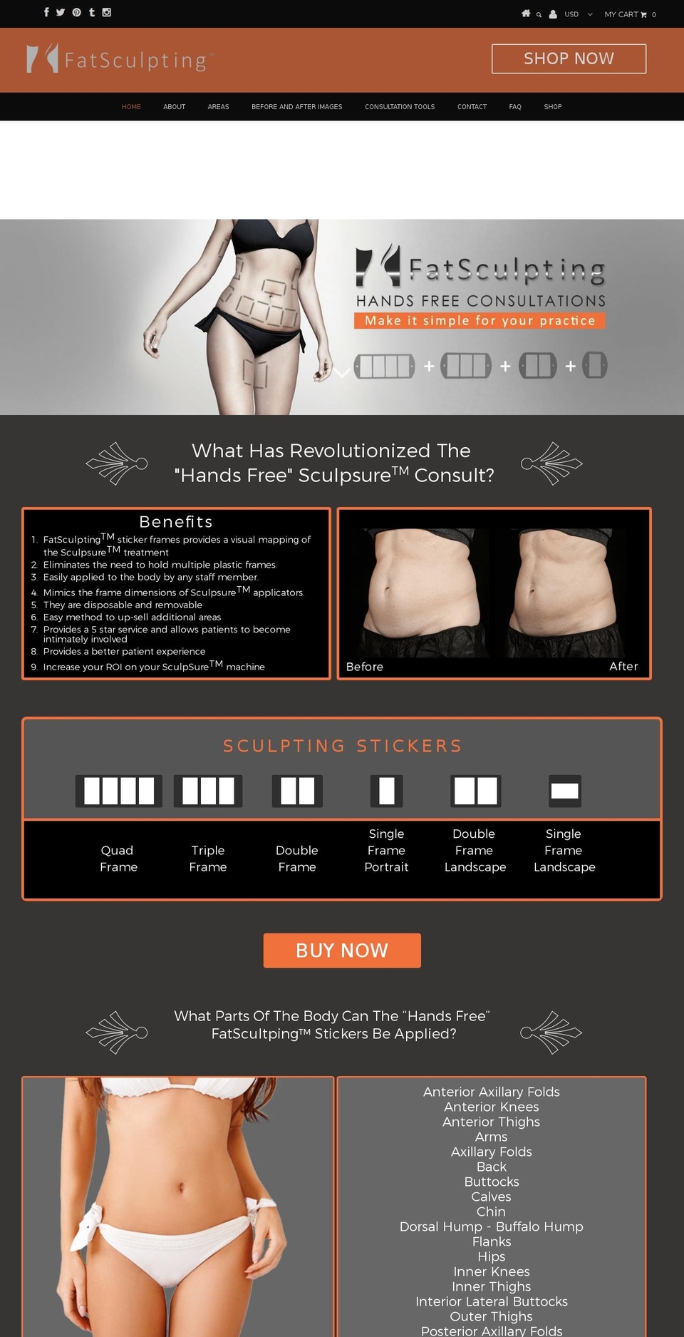 fatsculpting.com — Shopify storefront screenshot