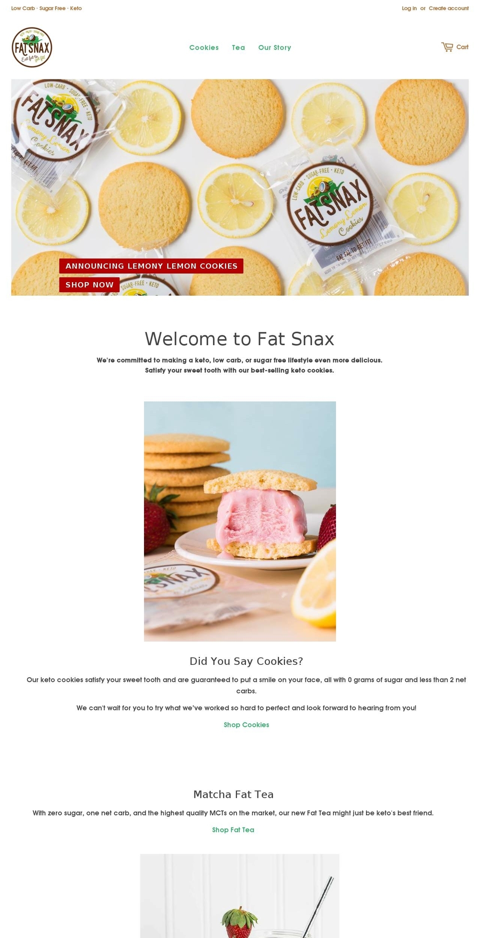 - Mini Cookies Shopify theme site example fatsnax.com