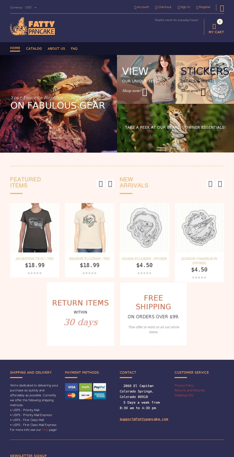 fattypancake.com shopify website screenshot