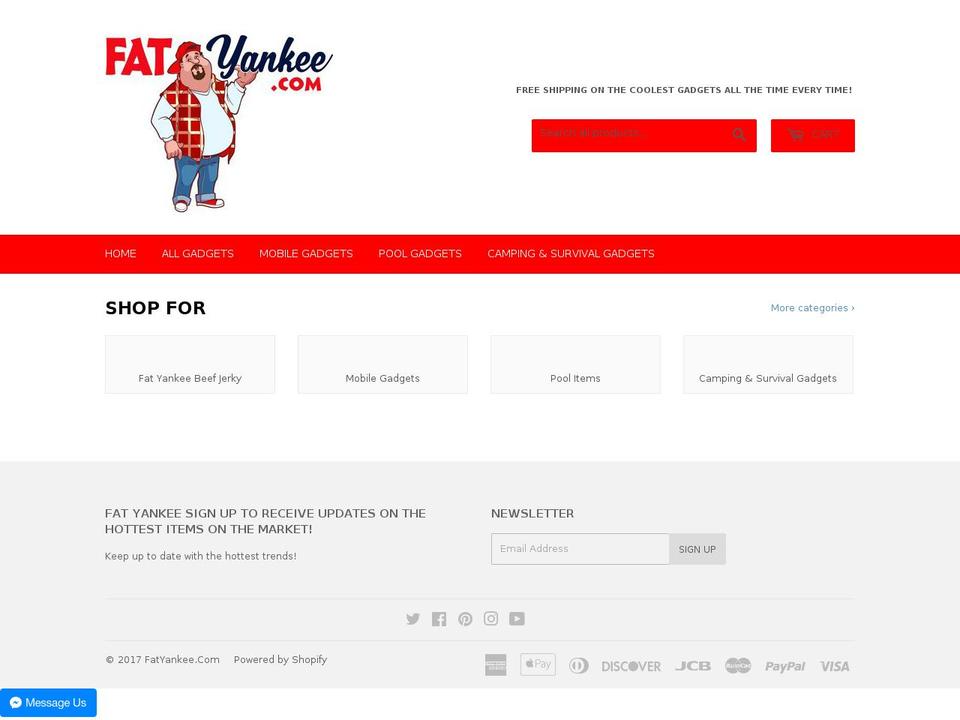 fatyankee.com shopify website screenshot