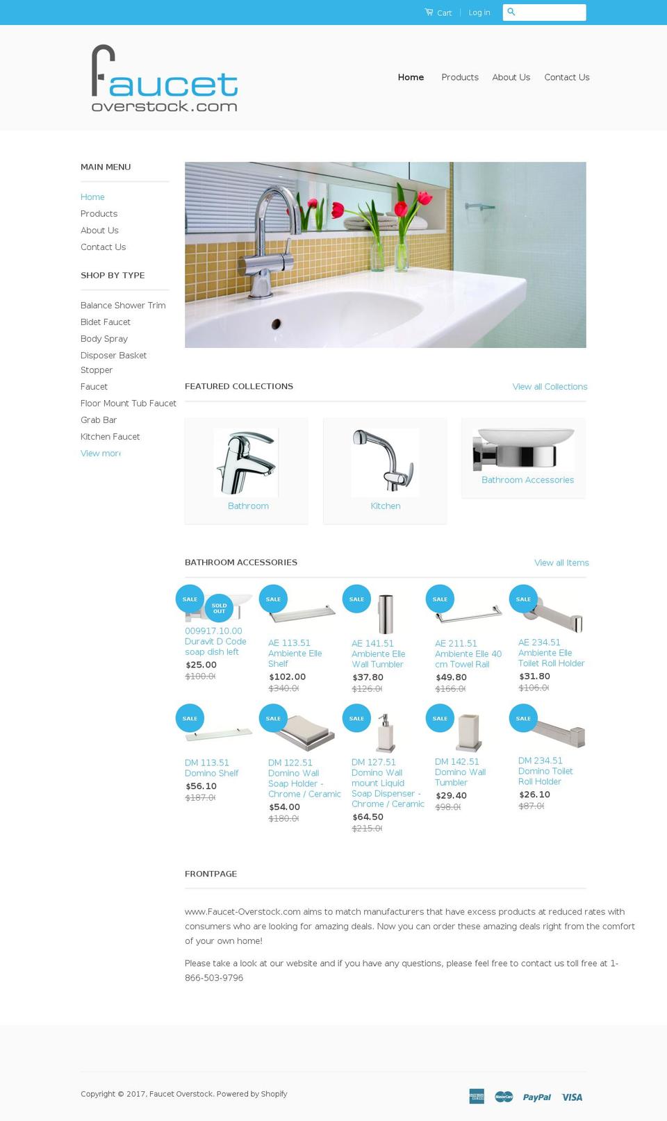 faucet-overstock.com shopify website screenshot
